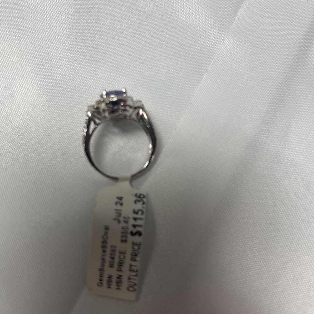 925 Sterling Silver Women's Tanzanite Ring Size 7 New Stunning - Picture 12 of 15
